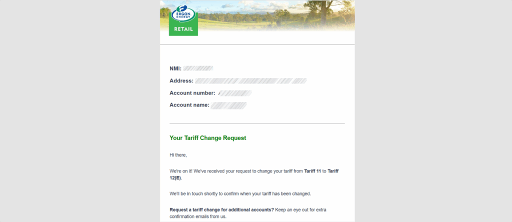 Ergon Tariff 12(E) Change