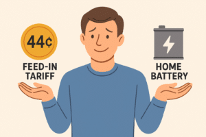 44 cent feed-in tariff vs home battery