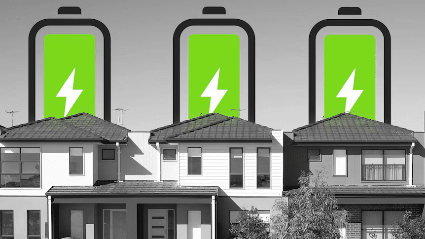 green charged battery houses