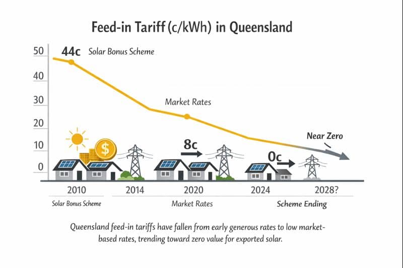 feed in tariff trending down